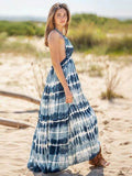 Tie-Dye Halter Neck Dress - Hovatok