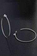 Adored 925 Sterling Silver Moissanite Hoop Earrings - Hovatok