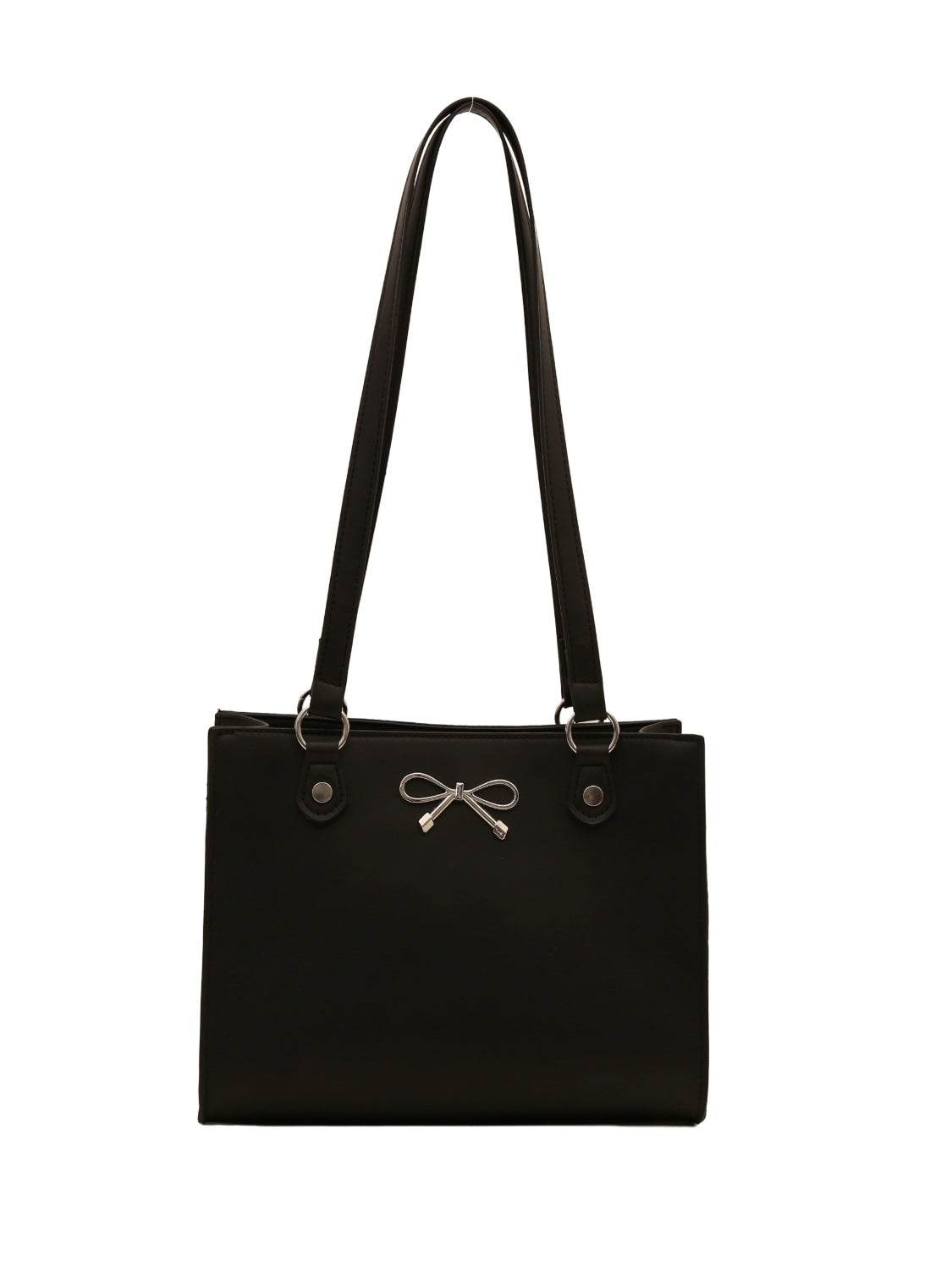 Bow PU Leather Shoulder Bag - Hovatok