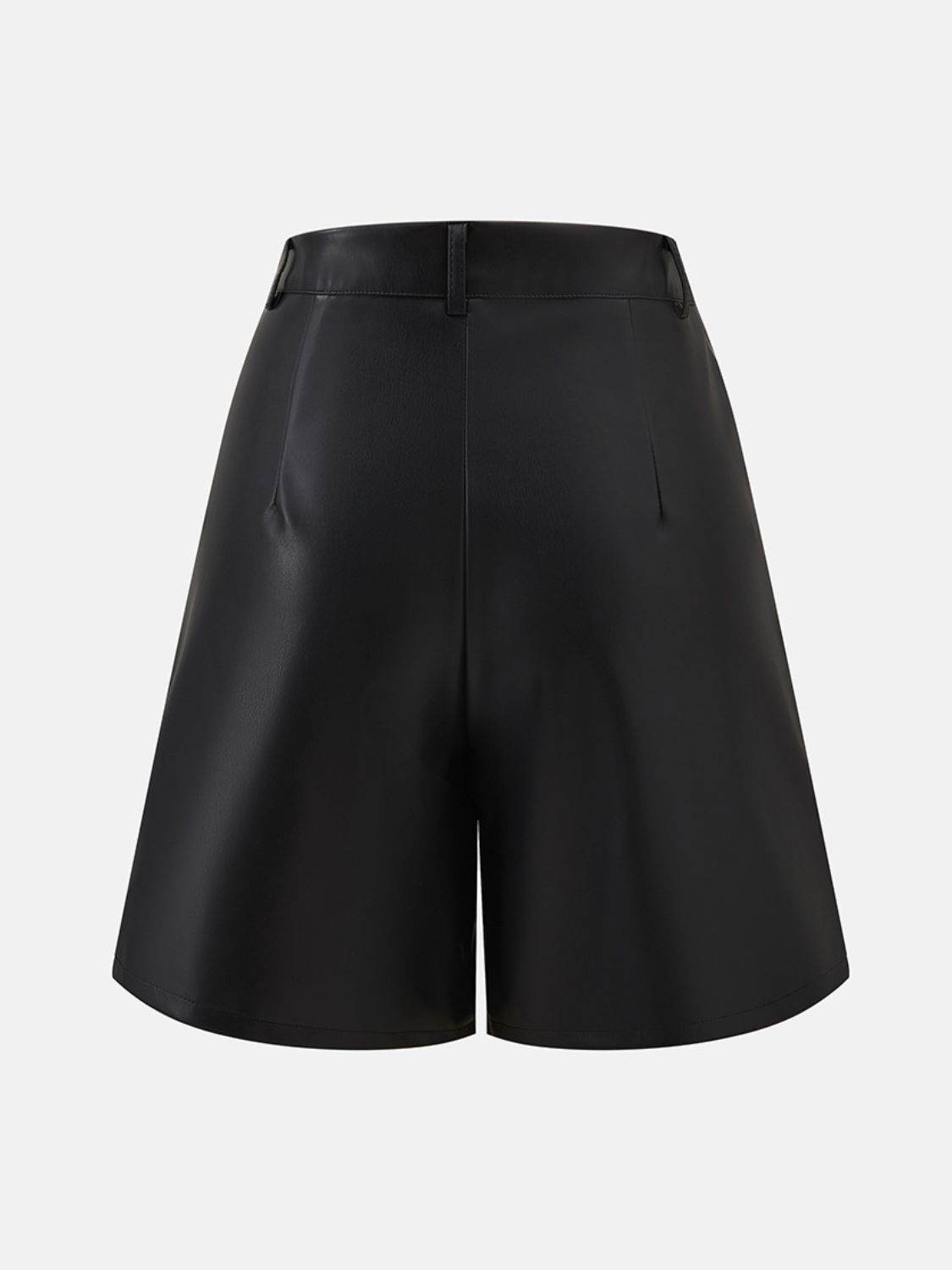 PU Leather High Rise Shorts - Hovatok