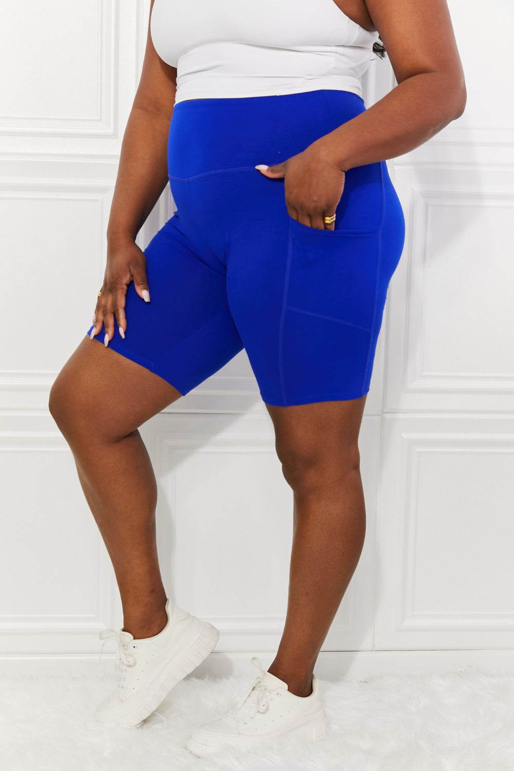 Zenana Full Size Never Let You Go Brushed Biker Shorts - Hovatok