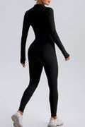 Half Zip Mock Neck Active Jumpsuit - Hovatok