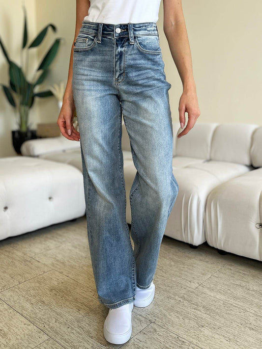 Judy Blue Full Size High Waist Straight Jeans - Hovatok