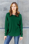 Double Take Full Size Round Neck Long Sleeve T-Shirt - Hovatok