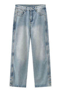 Side Slit Baggy Jeans with Pockets - Hovatok