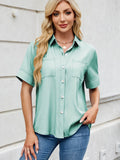 Collared Neck Short Sleeve Shirt - Hovatok
