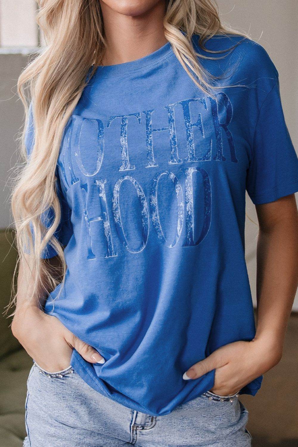 MOTHERHOOD Letter Graphic T-Shirt - Hovatok