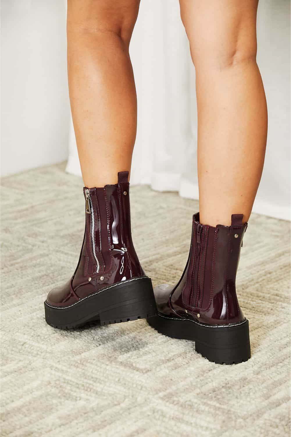 Forever Link Side Zip Platform Boots - Hovatok