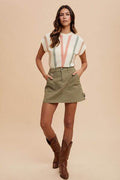 Annie Wear Cargo Denim Mini Skirt - Hovatok