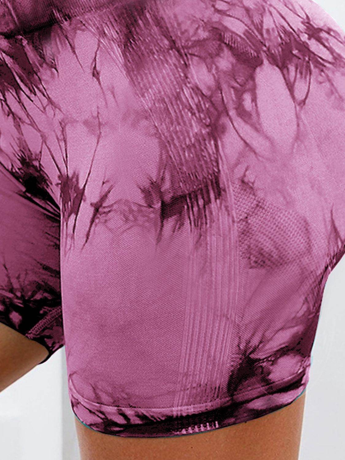 Tie-Dye High Waist Active Shorts - Hovatok