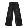 Distressed Wide Leg Jeans - Hovatok