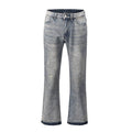 Men's Frayed Hem Bootcut Jeans - Hovatok