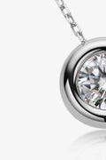 Adored 1 Carat Moissanite Pendant 925 Sterling Silver Necklace - Hovatok