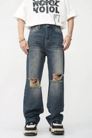 Distressed Jeans with Pockets - Hovatok