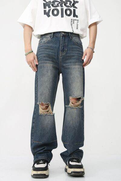 Distressed Jeans with Pockets - Hovatok
