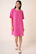 Mittoshop Urban Rib Knit Short Sleeve Tee Dress - Hovatok
