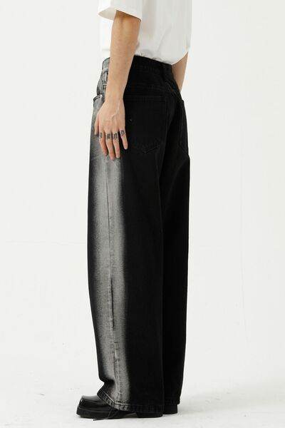 Side Contrast Jeans with Pockets - Hovatok