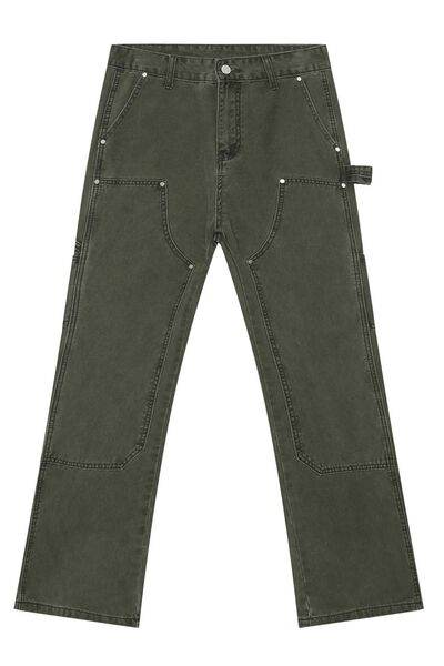 Mid Rise Baggy Jeans with Pockets - Hovatok