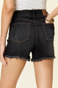 Judy Blue Full Size Tummy Control Fray Hem Shorts - Hovatok