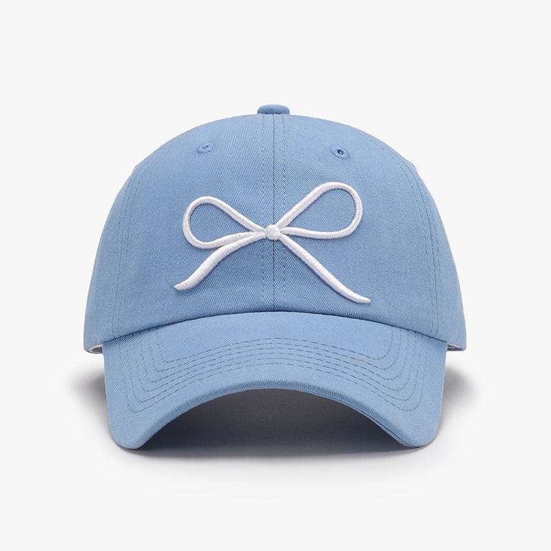 Bow Embroidered Cotton Baseball Cap - Hovatok
