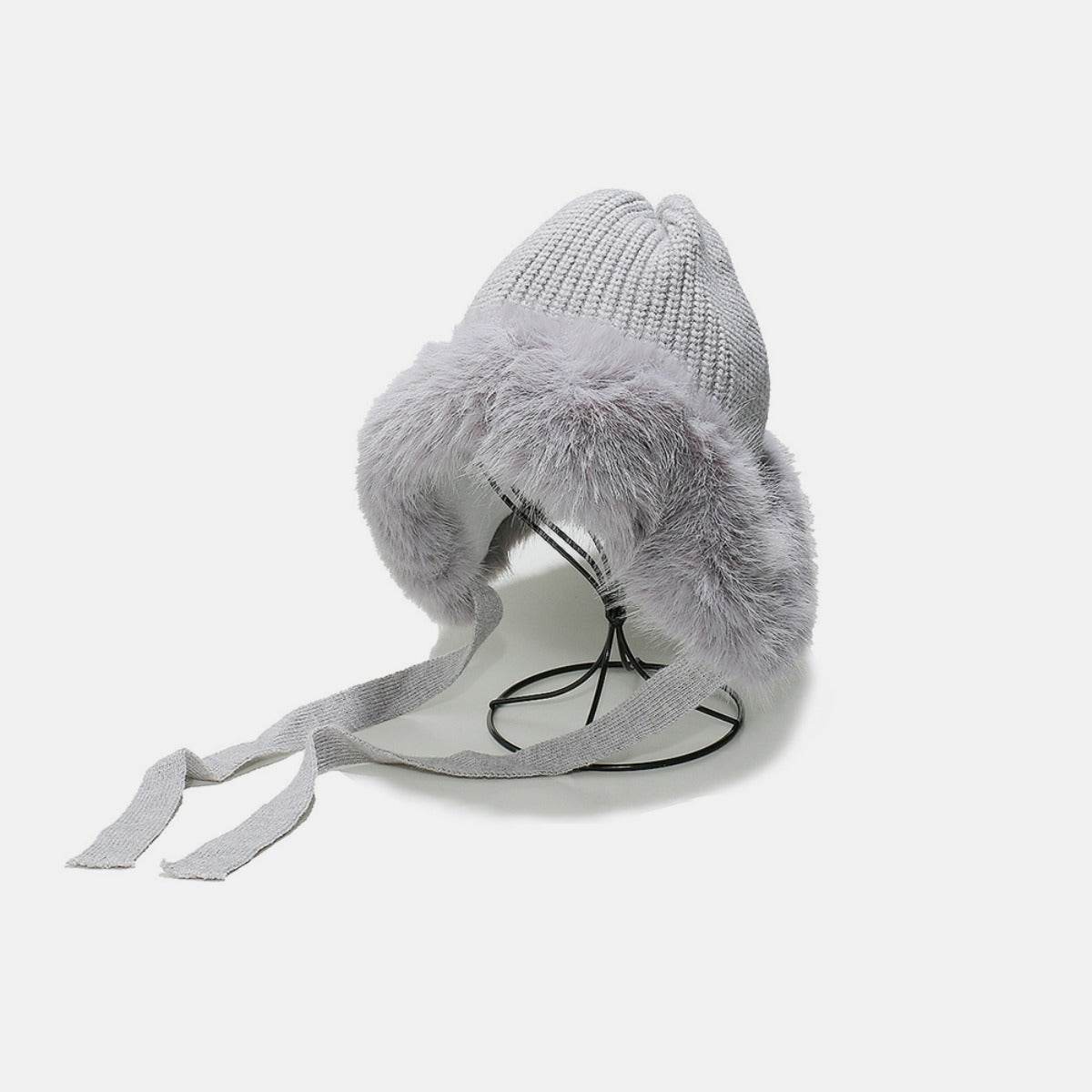 Thermal Tied Fuzzy Winter Hat - Hovatok
