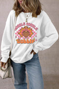 Graphic Dropped Shoulder Long Sleeve Sweatshirt - Hovatok