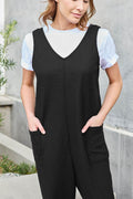 Double Take Full Size Sleeveless Straight Jumpsuit - Hovatok