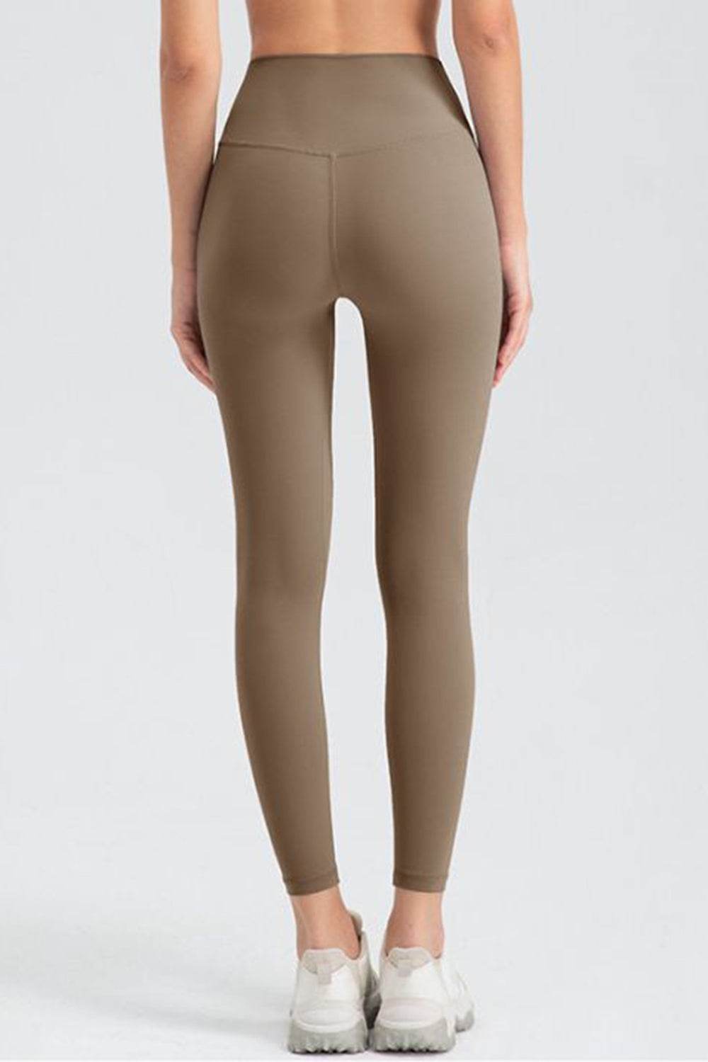 Wide Waistband Slim Fit Active Leggings - Hovatok