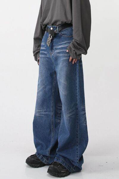 Wide Leg Jeans with Pockets - Hovatok