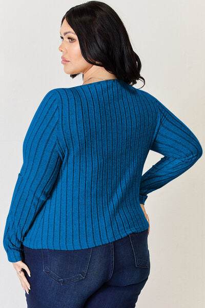 Basic Bae Full Size Ribbed Long Sleeve T-Shirt - Hovatok