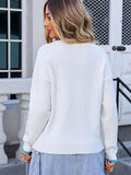 Angel Wings Rainbow Round Neck Long Sleeve Sweater - Hovatok
