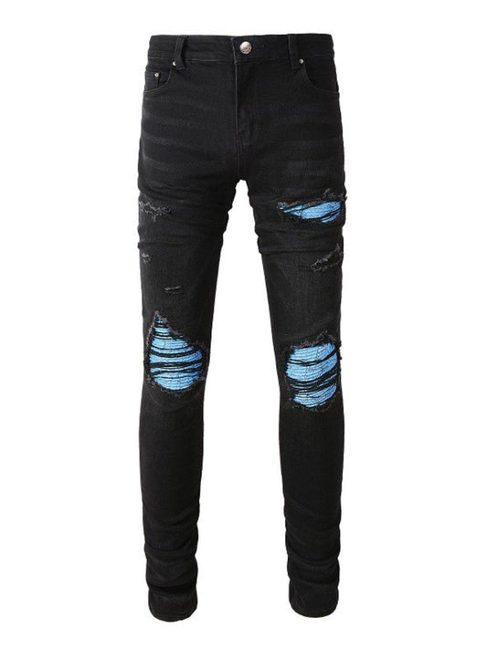 Men's Distressed Skinny Jeans - Hovatok