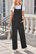 Lovelet Square Neck Wide Strap Overalls with Pockets - Hovatok
