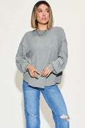 Basic Bae Full Size Ribbed Round Neck Long Sleeve T-Shirt - Hovatok