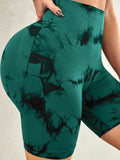 Tie-Dye High Waist Active Shorts - Hovatok