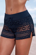 Full Size Drawstring Waist Swim Shorts - Hovatok