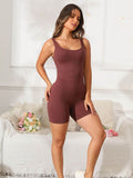Scoop Neck Wide Strap Active Romper - Hovatok