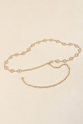 Rhinestone Decor Zinc Alloy Belt - Hovatok