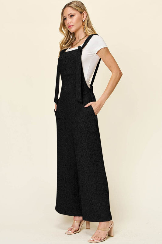 Double Take Full Size Sleeveless Wide Leg Jumpsuit - Hovatok