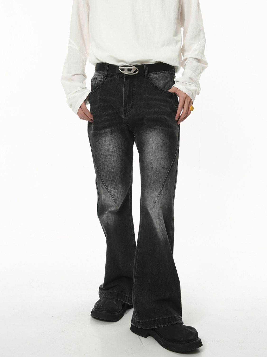 Men's Mid Rise Jeans with Pockets - Hovatok