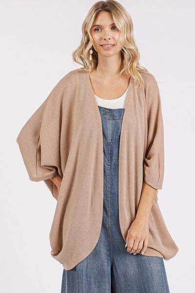 Mittoshop Open Front Batwing Sleeve Cardigan - Hovatok