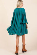 Mittoshop Frill Tie Neck Bell Sleeve Dress - Hovatok