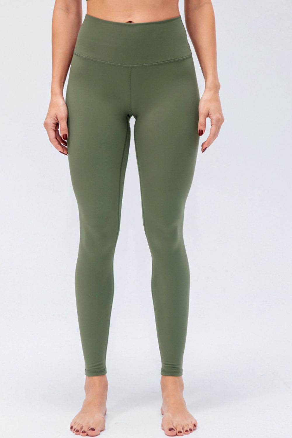 Wide Waistband Slim Fit Active Leggings - Hovatok