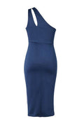 Ruched Cutout Single Shoulder Dress - Hovatok