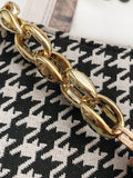 Houndstooth Polyester Handbag - Hovatok