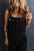 Pocketed Straight Denim Overalls - Hovatok