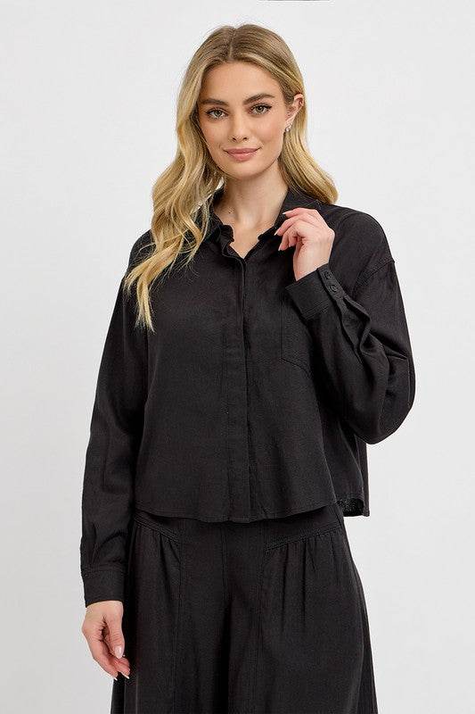 RISEN Button Down Long Sleeve Shirt - Hovatok