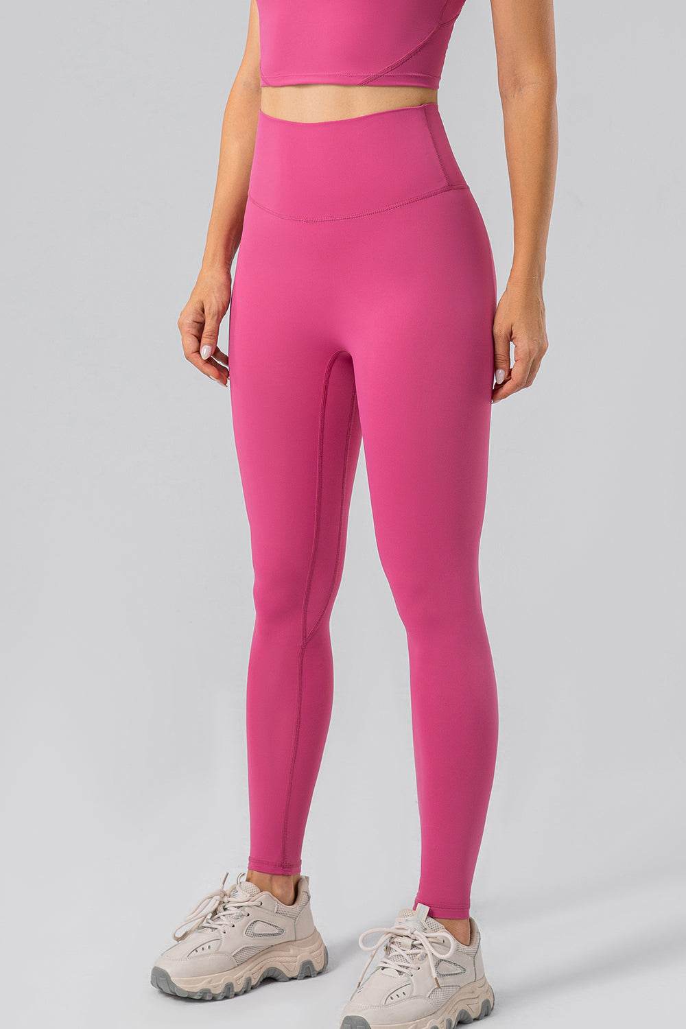High Waist Wide Waistband Active Leggings - Hovatok