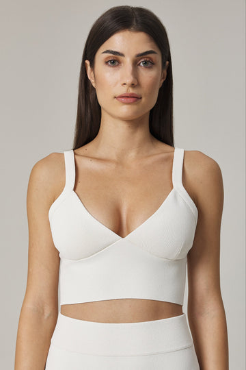AMANDA KNITTED BRALETTE IN SUGAR