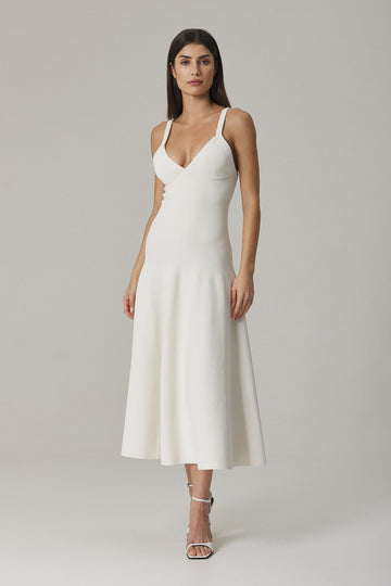 SASHA CIRCULAR KNIT DRESS IN SUGAR